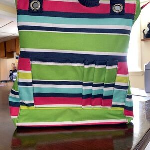 Thirty-One Pink and Green Tote Bag